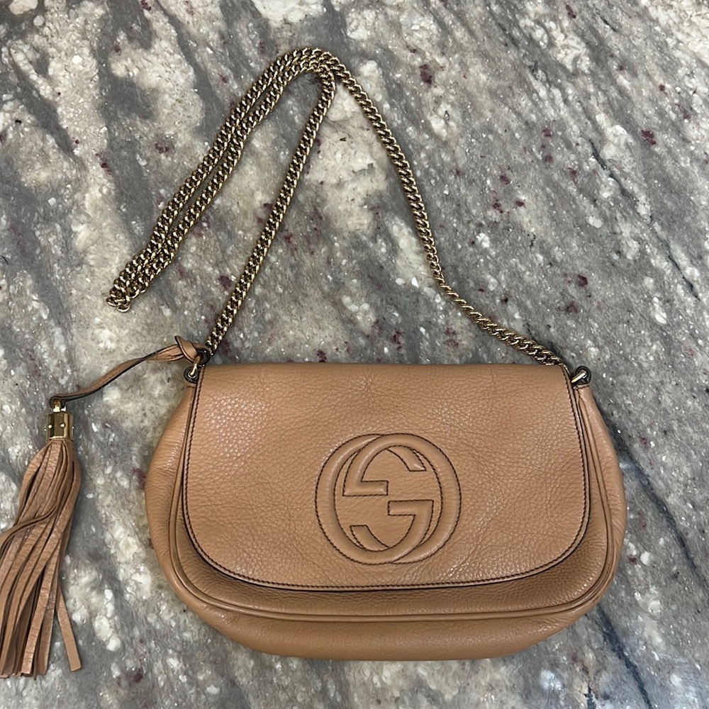 Gucci Pebbled Calfskin Soho crossbody bag